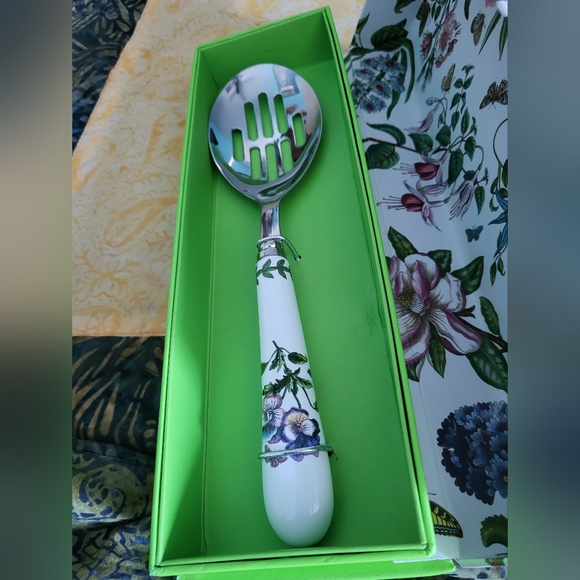 Portmeirion Floral Stainless Steel Slotted Spoon - Picture 1 of 2